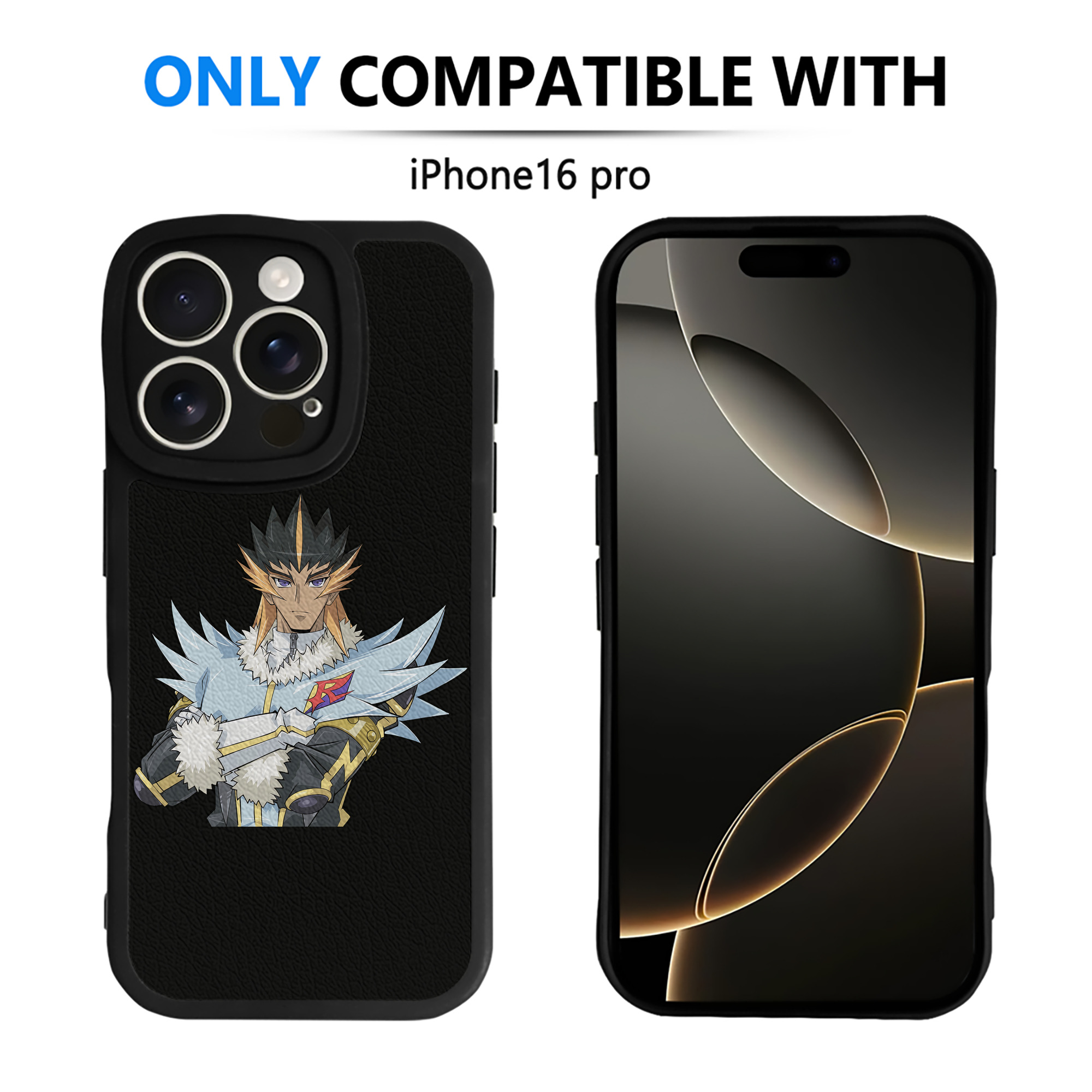 （画像用） 遊☆戯☆王 Yu-Gi-Oh! 【iPhone 16シリーズ対応】シリコンスマホケース（レザー調） 材質：シリコン